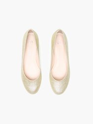 Gold Glitter Ballet Flat Shoes