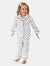 Kid’s Long Sleeve Shirt & Pant Lounge Set - Black and White Classic Dots