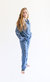 Myra Indigo Print Women's Nightwear Long Sleeve Shirt and Pajama Set - Indigo Print