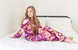 Myra Peri Tie-Dye Print Women's Nightwear Long Sleeve Shirt and Pajama Set