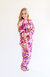 Myra Peri Tie-Dye Print Women's Nightwear Long Sleeve Shirt and Pajama Set