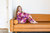 Myra Peri Tie-Dye Print Women's Nightwear Long Sleeve Shirt and Pajama Set