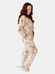 Myra Women's Long Sleeve Shirt & Pajama Set