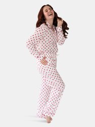 Myra Women's Long Sleeve Shirt & Pajama Set