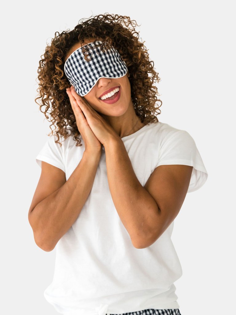 Zen Eye-Mask - Navy Gingham