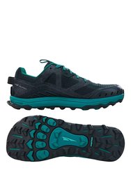 Women's Lone Peak 6 Trail Running Shoe - Black/Green - Black/green