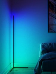 57 in. Black LED RGB Floor Lamp