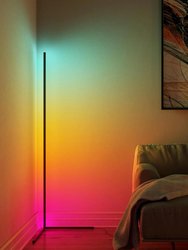 57 in. Black LED RGB Floor Lamp