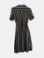 Altuzarra Women's Black Multi Stripe Kieran Striped Shirt Dress