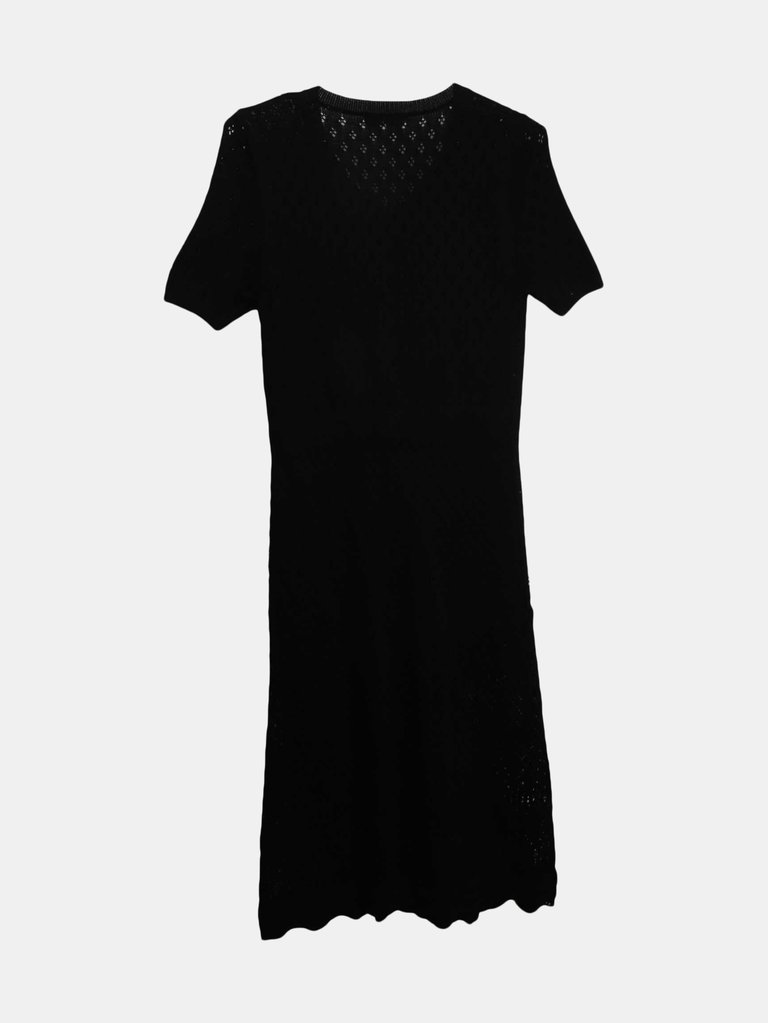 Altuzarra Women's Black Short Sleeved Cardigan Dress