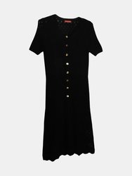 Altuzarra Women's Black Short Sleeved Cardigan Dress - Black