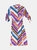 Altuzarra Women's Multi Stripe Floral 1/4 Sleeved Silk Dress - Multi Stripe Floral
