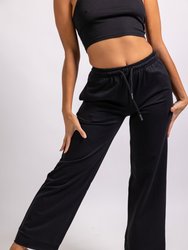 Nairobi Wide Leg Sweats - Onyx