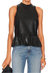Anders Faux Leather Top - Black
