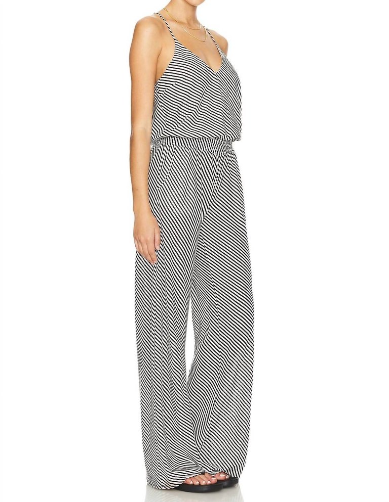 Auggie Jumpsuit In Black/Ivory