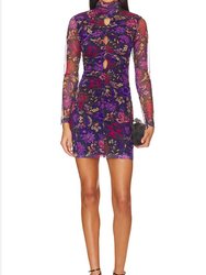 Beliza Printed Mesh Dress In Aracelli - Aracelli