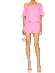 Bree Romper In Shocking Pink