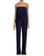 Collina Off Shoulder Jumpsuit In Navy - Navy