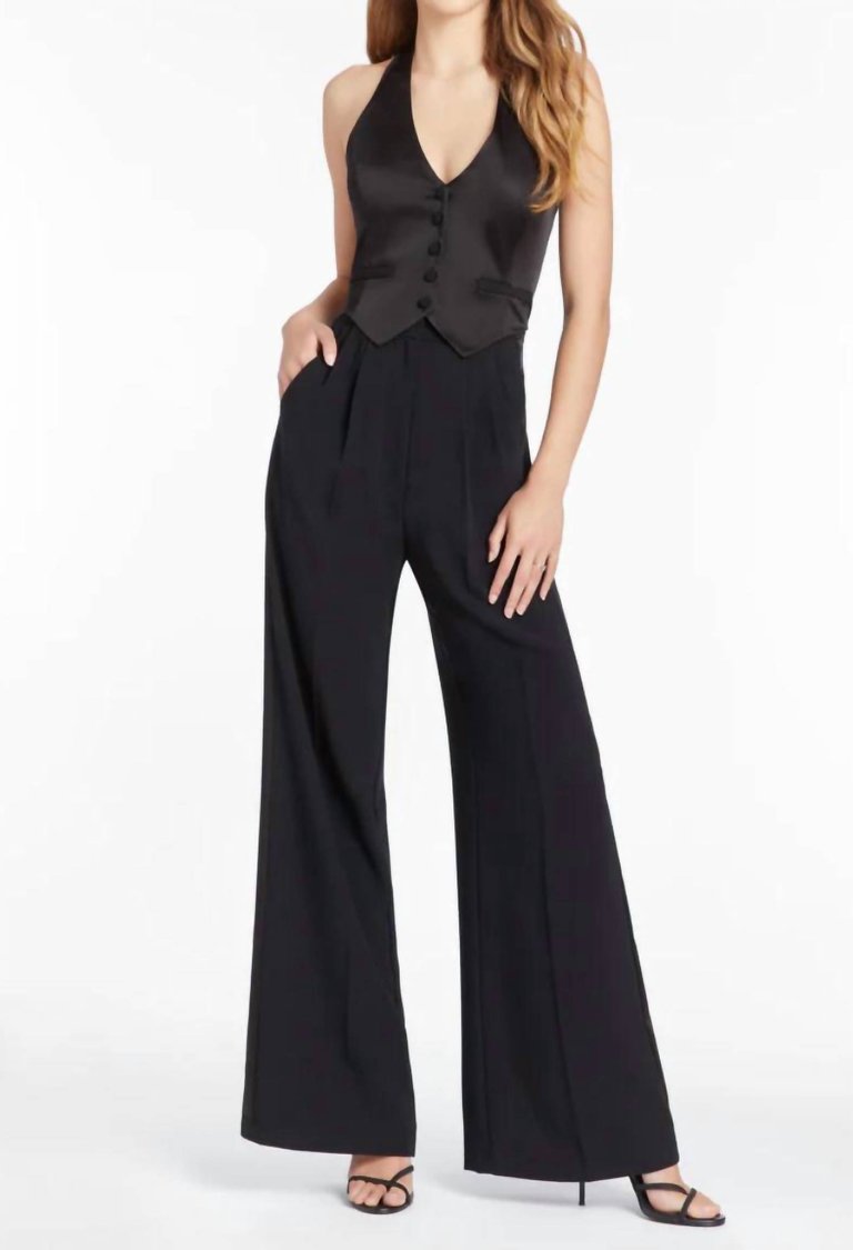 Isadore Tuxedo Jumpsuit - Black