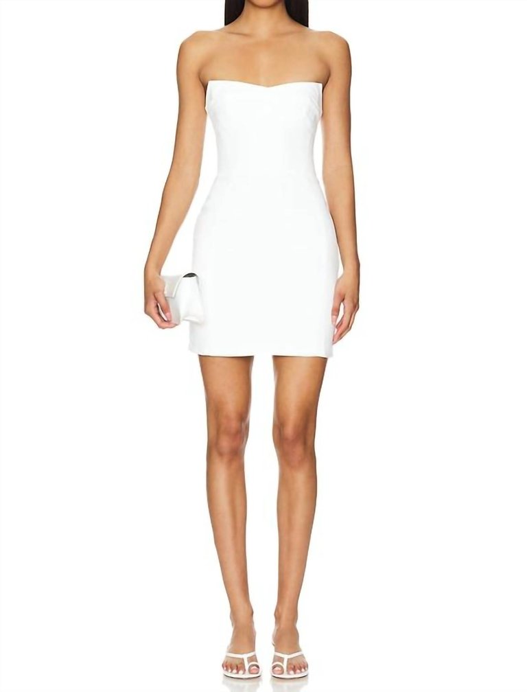 Ivy Mini Dress In Ivory - Ivory