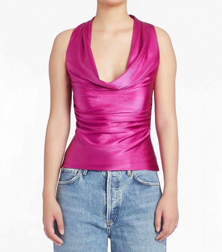 Kahlo Top In Fuschia - Fuschia