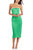 Meline Midi Dress In Grass/ Ivory