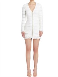 Murphy Knit Dress In White - White