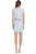 Penelope Knit Dress In White/Baby Blue