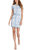 Penelope Knit Dress In White/Baby Blue