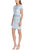 Penelope Knit Dress In White/Baby Blue