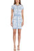 Penelope Knit Dress In White/Baby Blue - White/Baby Blue