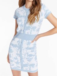 Penelope Knit Dress - White Blue