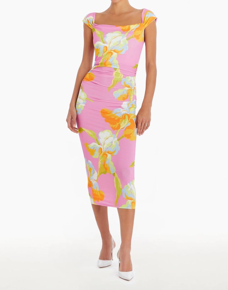 Rebecca Midi Dress In Calypso - Calypso