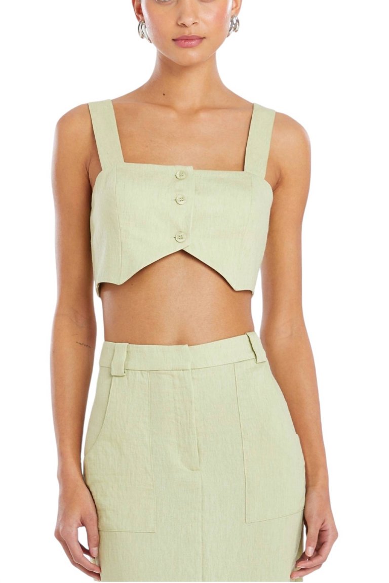 Royston Crop Top In Aloe - Aloe