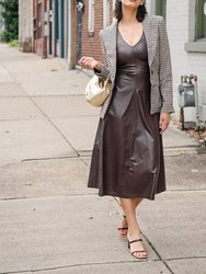 Sabal Faux Leather Midi Dress