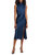 Walden Tie-Back Midi Dress - Navy