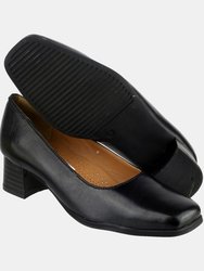 Amblers Walford Ladies Wide Fit Court / Womens Shoes (Black) (5 US)