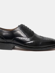 Ben Leather Soled Mens Shoes - Black