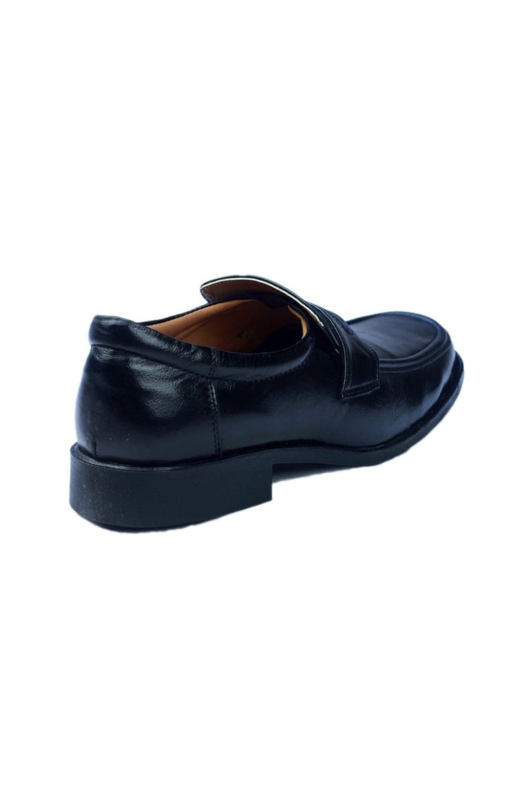 Manchester Leather Loafer / Mens Shoes - Black