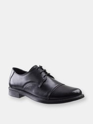 Mens Bristol Safety Lace Up Leather Shoes - Black