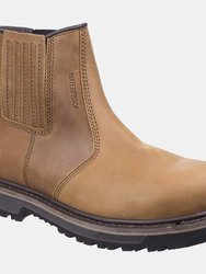 Safety Mens Worton Leather Safety Boot - Tan - Tan