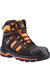 Unisex Adult Radiant Nubuck Safety Boots - Black/Orange - Black/Orange