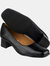 Walford Ladies Leather Court/Womens Shoes - Black