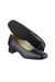 Walford Ladies Leather Court/Womens Shoes - Navy