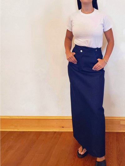 Ameera Jaser Denim Maxi Skirt - Midnight Blue product