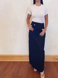 Jaser Denim Maxi Skirt - True Black - True Black