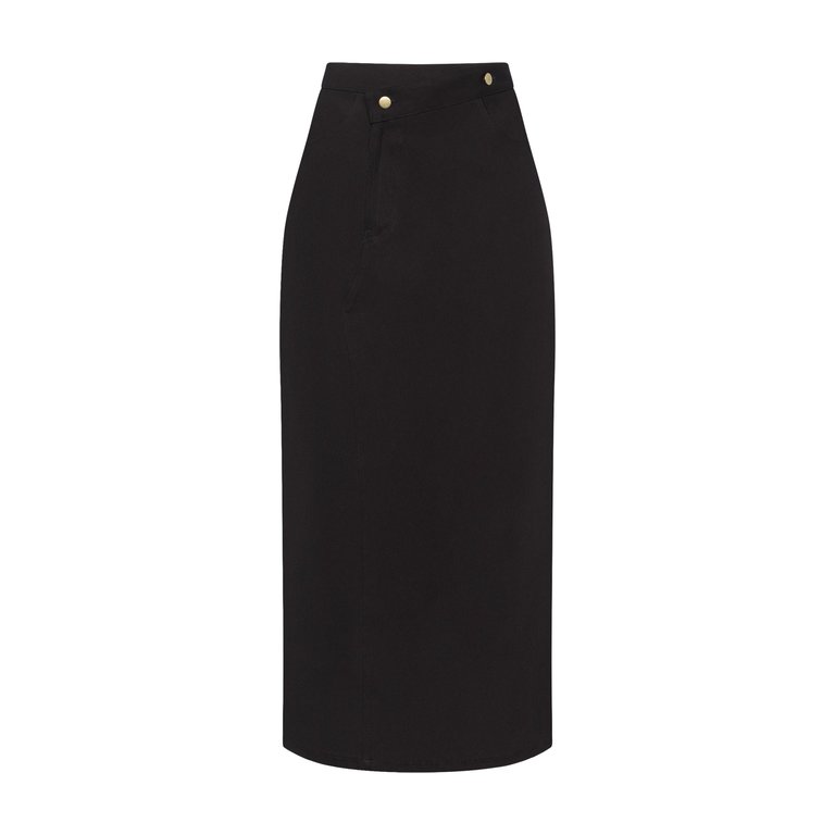 Jaser Denim Maxi Skirt - True Black