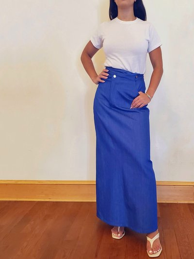 Ameera Mariah Denim Maxi Skirt - 70s Blue product