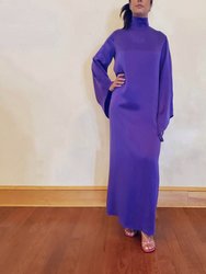 Noha Mock Neck Maxi Dress - Purple