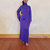 Noha Mock Neck Maxi Dress - Purple